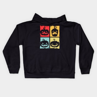 Scary Pumpkin Vintage Kids Hoodie